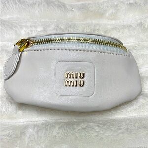 Miu Miu style Bracelet with leather mini-pouch